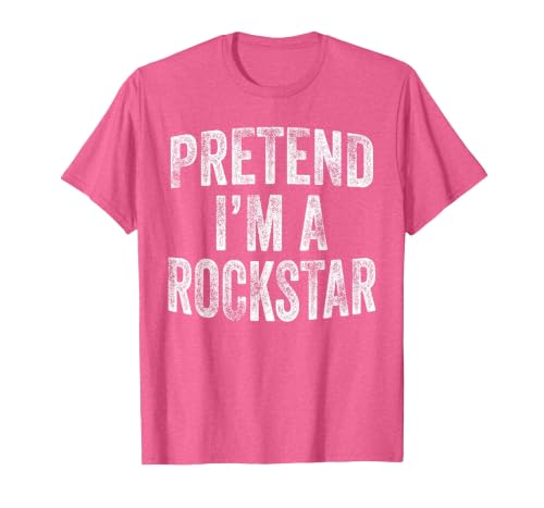 Funny Halloween Party Matching Family Costumes Tee Pretend I'm A Rockstar Costume Family Halloween Rock Star T-Shirt - size