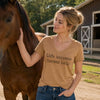 Nusyouc Life Happens Horses Help Equestrian T-Shirt Vintage Horse Lover T Shirt Tops - size chart