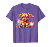 Highland Cow Land of NYC One Boujee Heifer Highland Cow Bougie Pink Tumbler Handbag T-Shirt - size chart