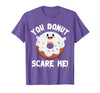 Donut Halloween Shirt Halloween Donut Costume Kids Men Women Doughnut Scare Me T-Shirt - size chart