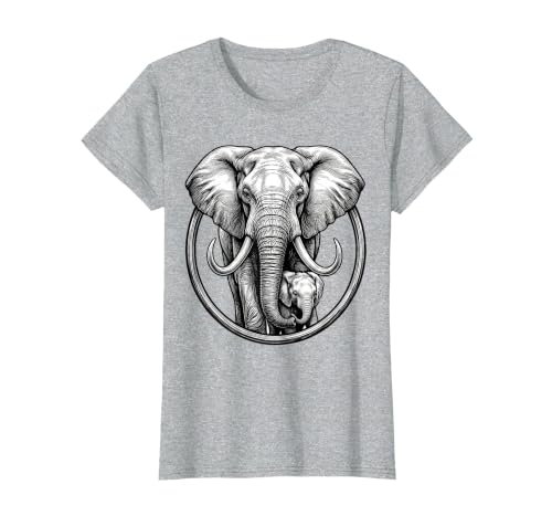 Mademark Mama Elephant and Baby Graphic Tee T-Shirt - Women - size chart