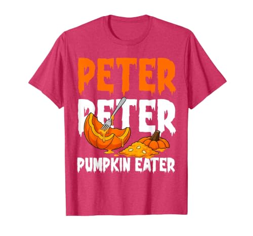 Halloween Matching Couple Shirts Women Men Funny Peter Pumpkin Eater Halloween Costume Men Boyfriend T-Shirt - size chart