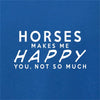 Dressdown Horses Makes Me Happy - Mens Premium Cotton T-Shirt - size chart