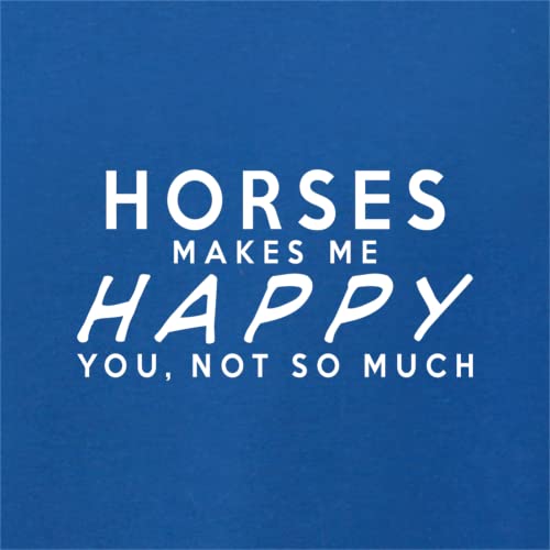 Dressdown Horses Makes Me Happy - Mens Premium Cotton T-Shirt - size chart