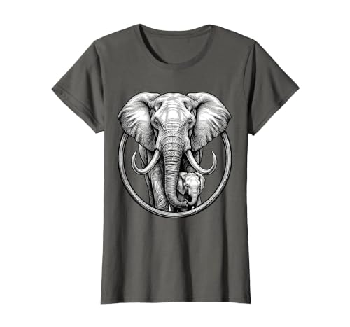 Mademark Mama Elephant and Baby Graphic Tee T-Shirt - Women - size chart