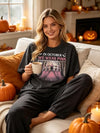 SGYHO Oversized Halloween Shirts for Women Spooky Season Pumpkin Ghost Fall Casual Tee - size chart