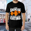 SYPPEIPLC Men Solid Cotton T-Shirt Crew Neck Short Sleeve I Like Exercise Because I Love Eating Casual Daily Tops - size chart
