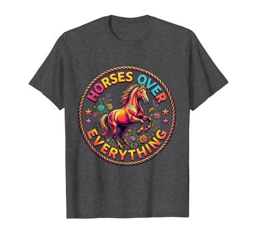 Mademark Horses Over Everything Women's Equestrian Design T-Shirt - Men - size chart