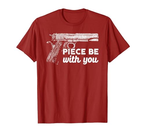 Gun Lover Cool Man Tee Piece Be with You 2nd Amendment Gun Lover Cool Man T-Shirt - size chart