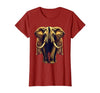 Mademark Ornate Parade Elephant Illustrated Graphic T-Shirt - Women - size chart