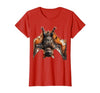 Mademark Grinning Bat Upside Down Rabies Humor Graphic T-Shirt - size chart