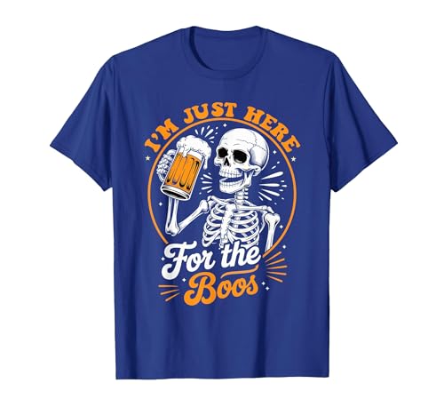 Boos Halloween Costume Cute skeleton I'm Just Here for The Boos Halloween Costume Skeleton Cute T-Shirt - size chart