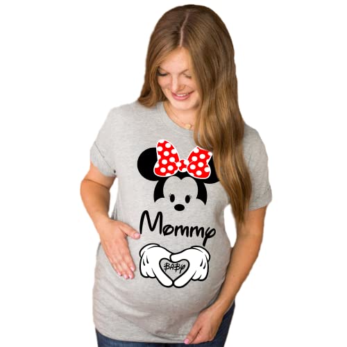 AMAZING RETRO Mickey Minnie Couple Shirts Dad Mom Couple Matching Pregnancy Announcement T-Shirt-(Sold Separately) - size