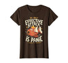 Funny My Only Effective Attack Is Panic Tee Shirt Fish My Only Effective Attack is Panic T-Shirt - size chart