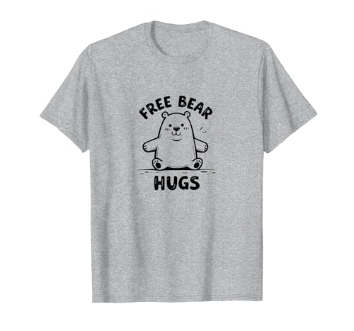 Mademark Free Bear Hugs: Cute Cartoon Animal Lover Gift T-Shirt - size chart