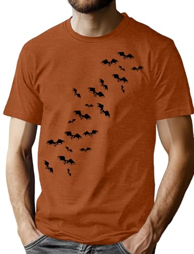 Ithalt Mens Halloween Shirt Halloweentown T Shirt Pumpkin Short Sleeve Top - size chart