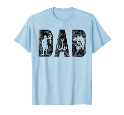 Fishing Gifts for Dad Father's Day Fisherman Fishing Dad Birthday Classic Bold Font Fish Daddy T-Shirt - size chart