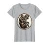 Mademark Baby Monkey Clinging to Mother's Back Design T-Shirt - Women - size chart