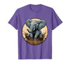 Mademark Baby Elephant Splashing in Muddy Puddle T-Shirt - Men - size chart
