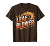 Funny Leaf Blower Fall Costume Couple Halloween Tee T-Shirt - size chart