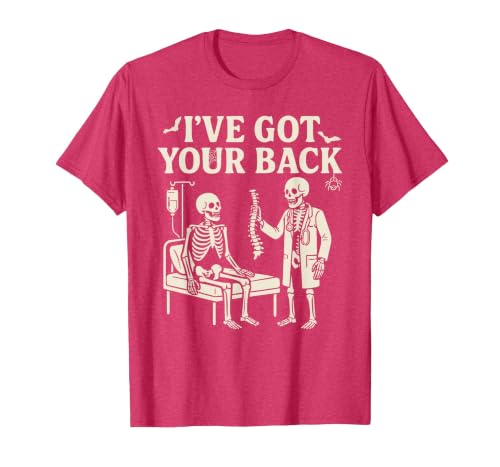 Halloween Costume For Doctor I've Got Your Back I've Got Your Back Halloween Skeleton Doctor Costume T-Shirt - size chart