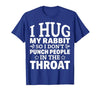 I Hug My Rabbit I Easter Bunny Design Lionhead Rabbit T-Shirt — design detail