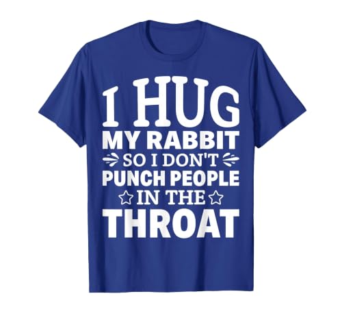 I Hug My Rabbit I Easter Bunny Design Lionhead Rabbit T-Shirt — design detail