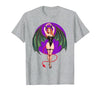 Classic Vintage Pin-Up Sexy Girl by YUX Sexy Succubus Monster Halloween Hand Heart Pin-Up Girl Devil T-Shirt - size chart