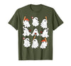 Boo Ghost Halloween Baseball Happy Halloween Baseball Lover T-Shirt - size chart