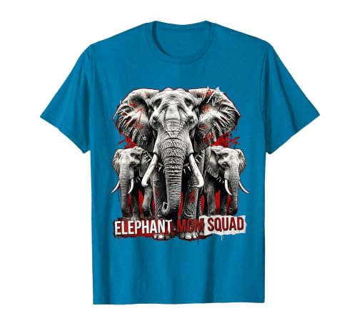 Mademark Elephant Mom Squad Cute Wildlife Design T-Shirt - Men - size chart