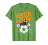 Halloween Shirts For Women Men Kids Boys Girls Halloween Soccer Kick Or Treat Football Costume Boys Kid Men T-Shirt - size