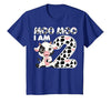 Cow 2nd Birthday Gifts Co. Cow Moo Moo I'm Two - 2 Years Old Cow Lover 2nd Birthday T-Shirt - size chart