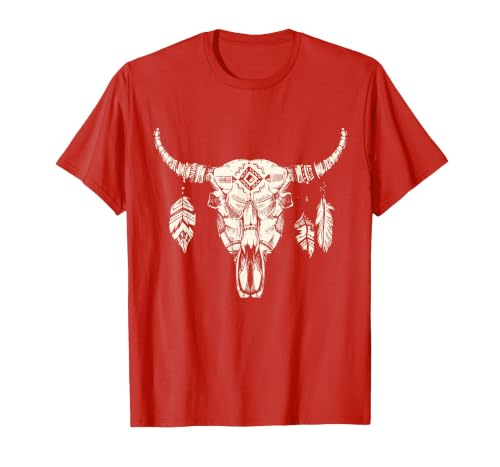 Buffalo Animals Gift Idea Bison Buffalo Skull Animal Design T-Shirt - size chart