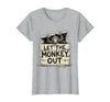 Mademark Let the Monkey Out Wild Primate Graphic Design T-Shirt - Women - size chart