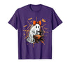 Ghost Quilter Sewing Halloween Costume Cute Ghost Quilter Sewing Halloween Scary Costume Retro T-Shirt - size chart
