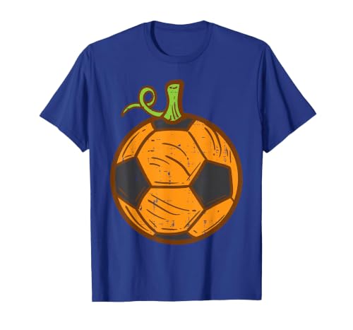 Halloween Shirts For Women Men Kids Boys Girls Halloween Soccer Ball Pumpkin Football Costume Boys Kids Men T-Shirt - size