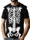 CAZYCHILD Halloween Shirts for Men Funny Halloween Pumpkin Shirt Dancing Skeleton Tee - size chart
