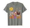 Autumn Pumpkin Chicken Halloween Chicken Farm Fall Halloween Chicken Pumpkin Chick Or Treat Spooky T-Shirt - size chart