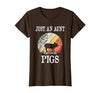 Pigs Lover Gift Co. Just an Aunt Who Loves Pigs T-Shirt - size chart