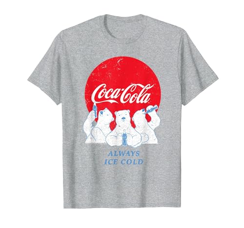 Coca-Cola Coca Cola Always Ice Cold Polar Bears Christmas T-Shirt - size chart