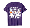 Wound Care Nurse Boo Boo Crew Halloween Wound Care Boo Boo Crew Nurse Funny Ghost Halloween Nurse T-Shirt - size chart