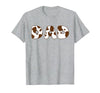 Cow Print For Family Matching Outfits DAD Cow Brown White Animal Print, Cow Pattern Farmer DAD T-Shirt - size chart