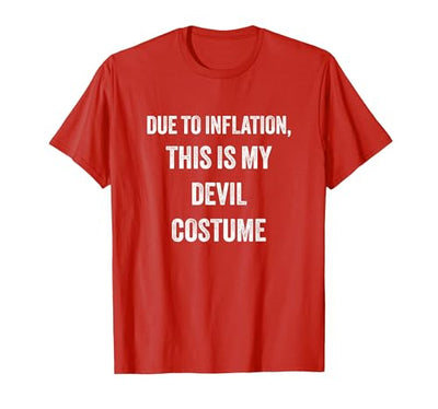 Lazy Funny Halloween Costume Co. Devil Halloween Costume T-Shirt