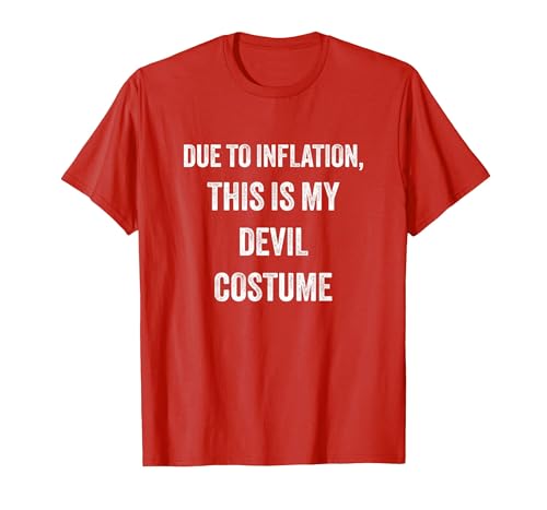 Lazy Funny Halloween Costume Co. Devil Halloween Costume T-Shirt - size chart