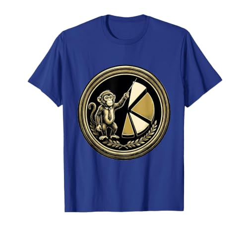 Mademark Monkey Business Pie Chart Funny Graphic Tee T-Shirt - Men - size chart