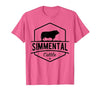 Funny Farmer Gift for Simmental Cattle Cow Farmer - Simmental Cattle T-Shirt - size chart