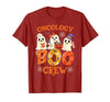 Oncology Boo Crew Funny Ghost Halloween Spooky Costume Nurse T-Shirt - size chart