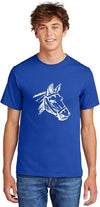 Comical Shirt Horse Graphic Top for Equestrian and Animal Lovers Cotton Tee Adult Youth Tall Men Women - size chart