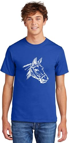 Comical Shirt Horse Graphic Top for Equestrian and Animal Lovers Cotton Tee Adult Youth Tall Men Women - size chart