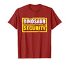 Halloween Dinosaur Security Costume RTees Halloween Adult Costume Dinosaur Security Dad Mom T-Shirt - size chart